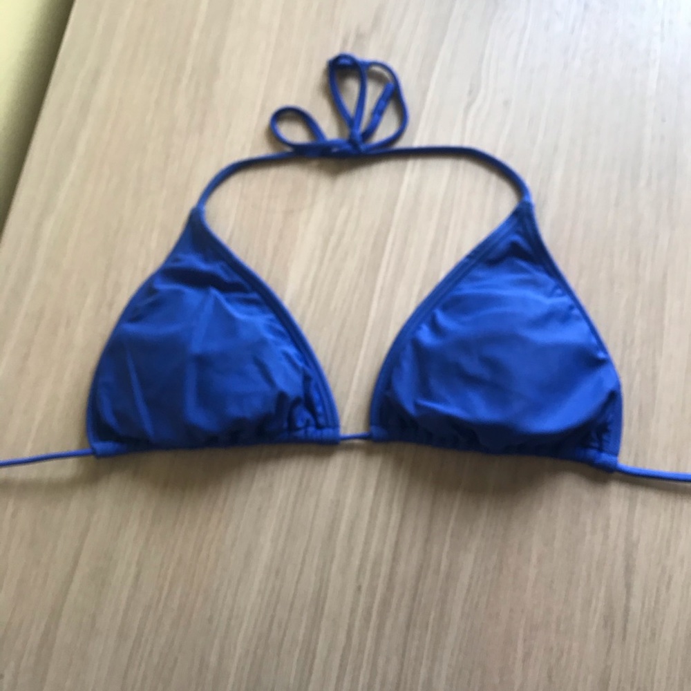 Blue bikini top